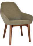 Bronte Tub Chair Walnut Timber Leg - Richmond Office Furniture