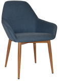 Bronte Tub Chair Light Oak Metal Leg - Richmond Office Furniture
