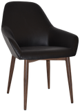 Bronte Tub Chair Light Walnut Metal Leg - Richmond Office Furniture