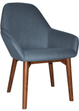 Bronte Tub Chair Walnut Timber Leg - Richmond Office Furniture