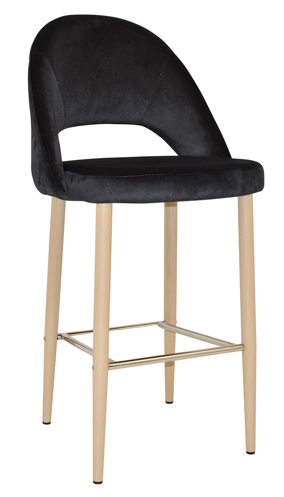Chevron Stool Birch Metal Leg - Richmond Office Furniture