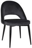 Chevron Chair Black Metal Leg - Richmond Office Furniture