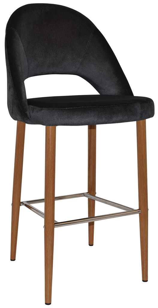 Chevron Stool Light Oak Metal Leg - Richmond Office Furniture