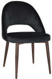 Chevron Chair Light Walnut Metal Leg - Richmond Office Furniture