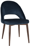 Chevron Chair Light Walnut Metal Leg - Richmond Office Furniture