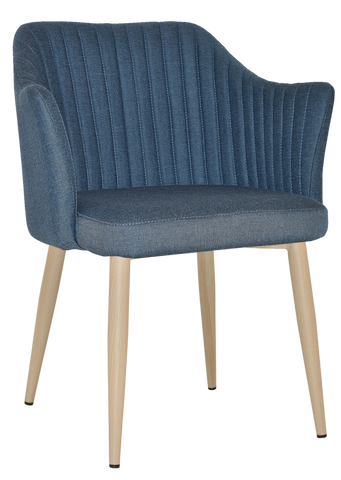 Coogee Arm Chair Birch Metal Leg - Richmond Office Furniture