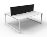 Deluxe Loop Leg 2 Person Desk With Screen - Richmond Office Furniture