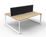 Deluxe Loop Leg 2 Person Desk With Screen - Richmond Office Furniture