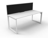 Deluxe Loop Leg Desk With Screen - Richmond Office Furniture