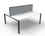 Deluxe Profile Leg 2 Person Desk With Screen - Richmond Office Furniture