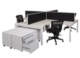 Mobile Desk Caddy White - Richmond Office Furniture