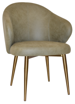 Hugo Arm Chair Brass Metal Leg - Richmond Office Furniture