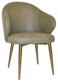Hugo Arm Chair Brass Metal Leg - Richmond Office Furniture