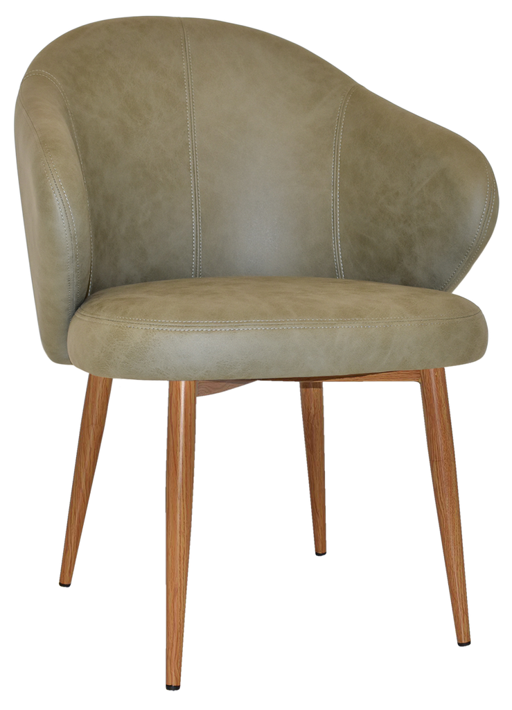Hugo Armchair Light Oak Metal Leg - Richmond Office Furniture