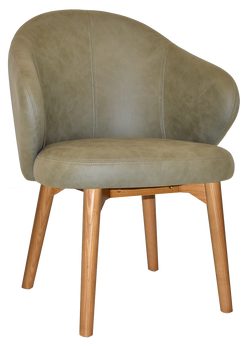 Hugo Arm Chair Light Oak Timber Leg - Richmond Office Furniture