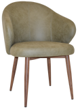 Hugo Armchair Light Walnut Metal Leg - Richmond Office Furniture