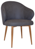 Hugo Arm Chair Light Oak Metal Leg - Richmond Office Furniture