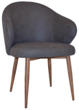 Hugo Arm Chair Light Walnut Metal Leg - Richmond Office Furniture