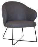 Hugo Arm Chair Cross Sled Black Base - Richmond Office Furniture
