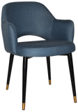 Albury Arm Chair Brass Tip Black Leg - Richmond Office Furniture