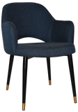 Albury Arm Chair Brass Tip Black Leg - Richmond Office Furniture