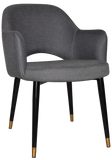 Albury Arm Chair Brass Tip Black Leg - Richmond Office Furniture