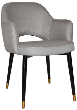 Albury Arm Chair Brass Tip Black Leg - Richmond Office Furniture