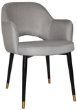 Albury Arm Chair Brass Tip Black Leg - Richmond Office Furniture