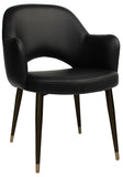 Albury Arm Chair Brass Tip Black Leg - Richmond Office Furniture