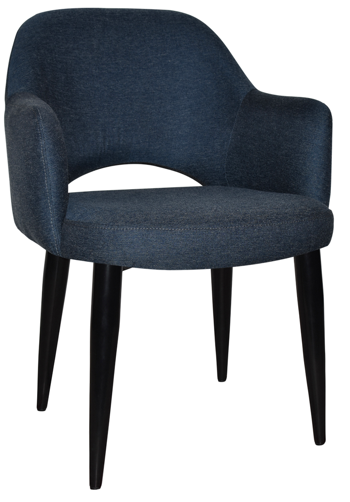 Albury Arm Chair Black Metal Leg - Richmond Office Furniture