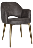 Albury Arm Chair Brass Leg - Richmond Office Furniture