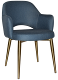 Albury Arm Chair Brass Leg - Richmond Office Furniture