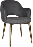 Albury Arm Chair Brass Leg - Richmond Office Furniture