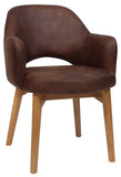 Albury Arm Chair Light Oak Timber Leg - Richmond Office Furniture