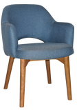 Albury Arm Chair Light Oak Timber Leg - Richmond Office Furniture