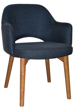 Albury Arm Chair Light Oak Timber Leg - Richmond Office Furniture