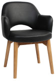 Albury Arm Chair Light Oak Timber Leg - Richmond Office Furniture