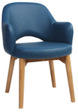 Albury Arm Chair Light Oak Timber Leg - Richmond Office Furniture