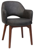 Albury Arm Chair Walnut Timber Leg - Richmond Office Furniture