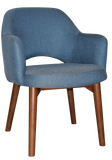 Albury Arm Chair Walnut Timber Leg - Richmond Office Furniture