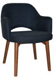 Albury Arm Chair Walnut Timber Leg - Richmond Office Furniture