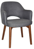 Albury Arm Chair Walnut Timber Leg - Richmond Office Furniture