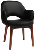 Albury Arm Chair Walnut Timber Leg - Richmond Office Furniture