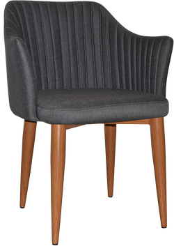 Coogee Arm Chair Oak Metal Leg - Richmond Office Furniture