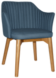Coogee Arm Chair Oak Timber Leg - Richmond Office Furniture