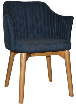 Coogee Arm Chair Oak Timber Leg - Richmond Office Furniture