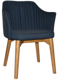 Coogee Arm Chair Oak Timber Leg - Richmond Office Furniture