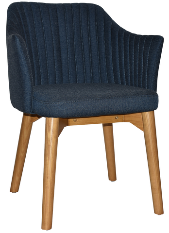 Coogee Arm Chair Oak Timber Leg - Richmond Office Furniture