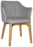 Coogee Arm Chair Oak Timber Leg - Richmond Office Furniture