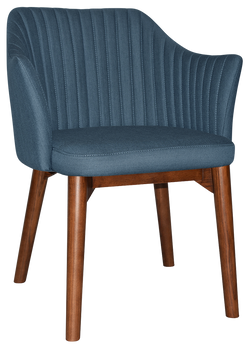 Coogee Arm Chair Walnut Timber Leg - Richmond Office Furniture